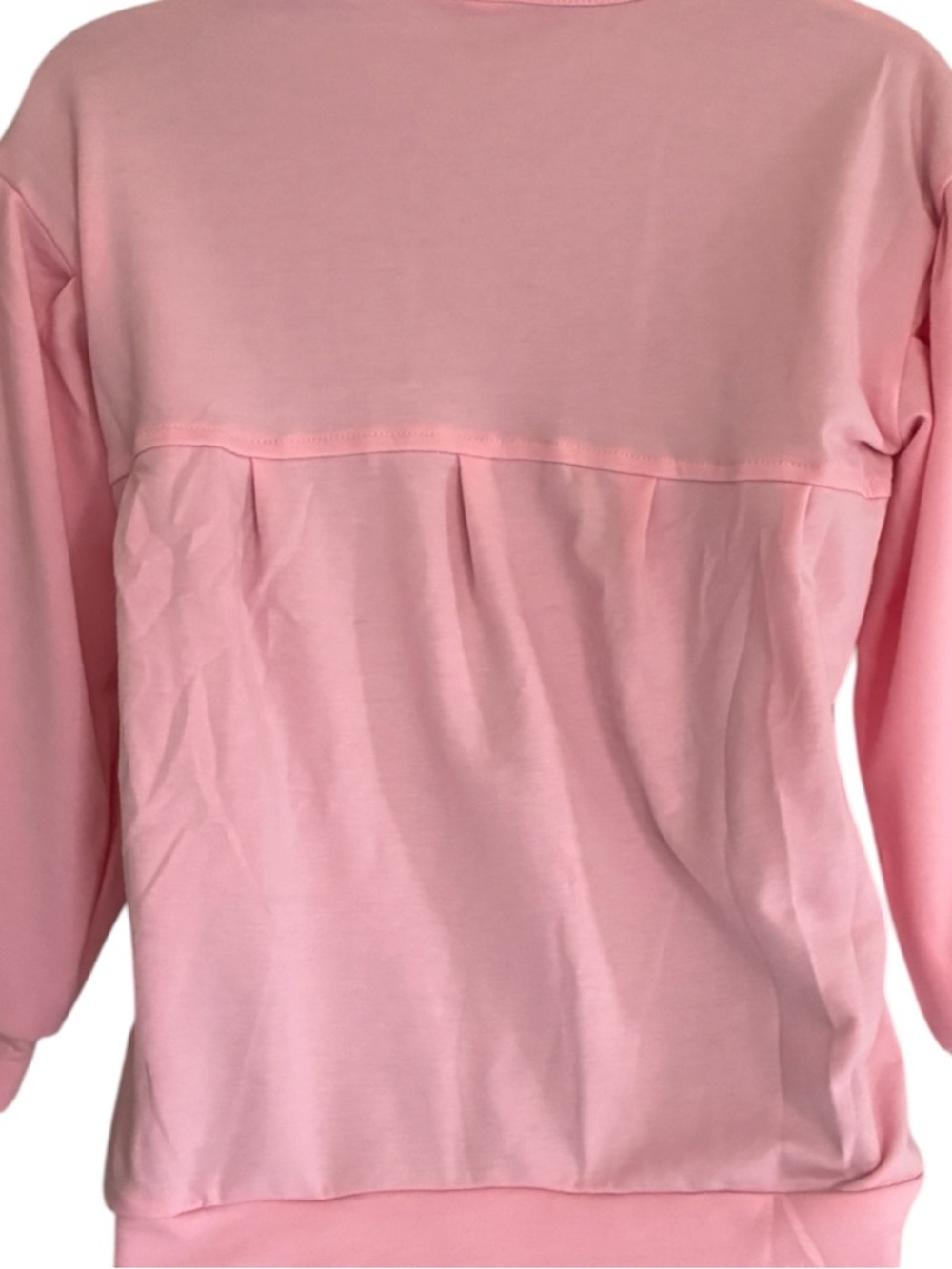 Baby Pink Coquette Balletcore Soft Girl Preppy Sweatshirt With Pockets Size S - Picture 5 of 8